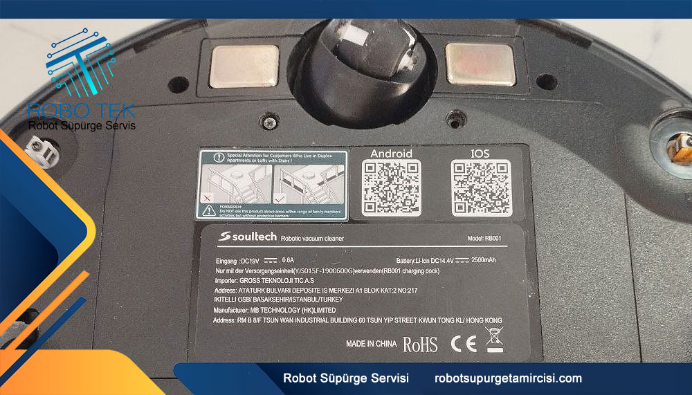 soultech robot süpürge RB001 servisi